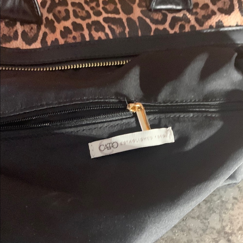 Stylish Black and Leopard Print Women's Bag - Picture 9 of 15